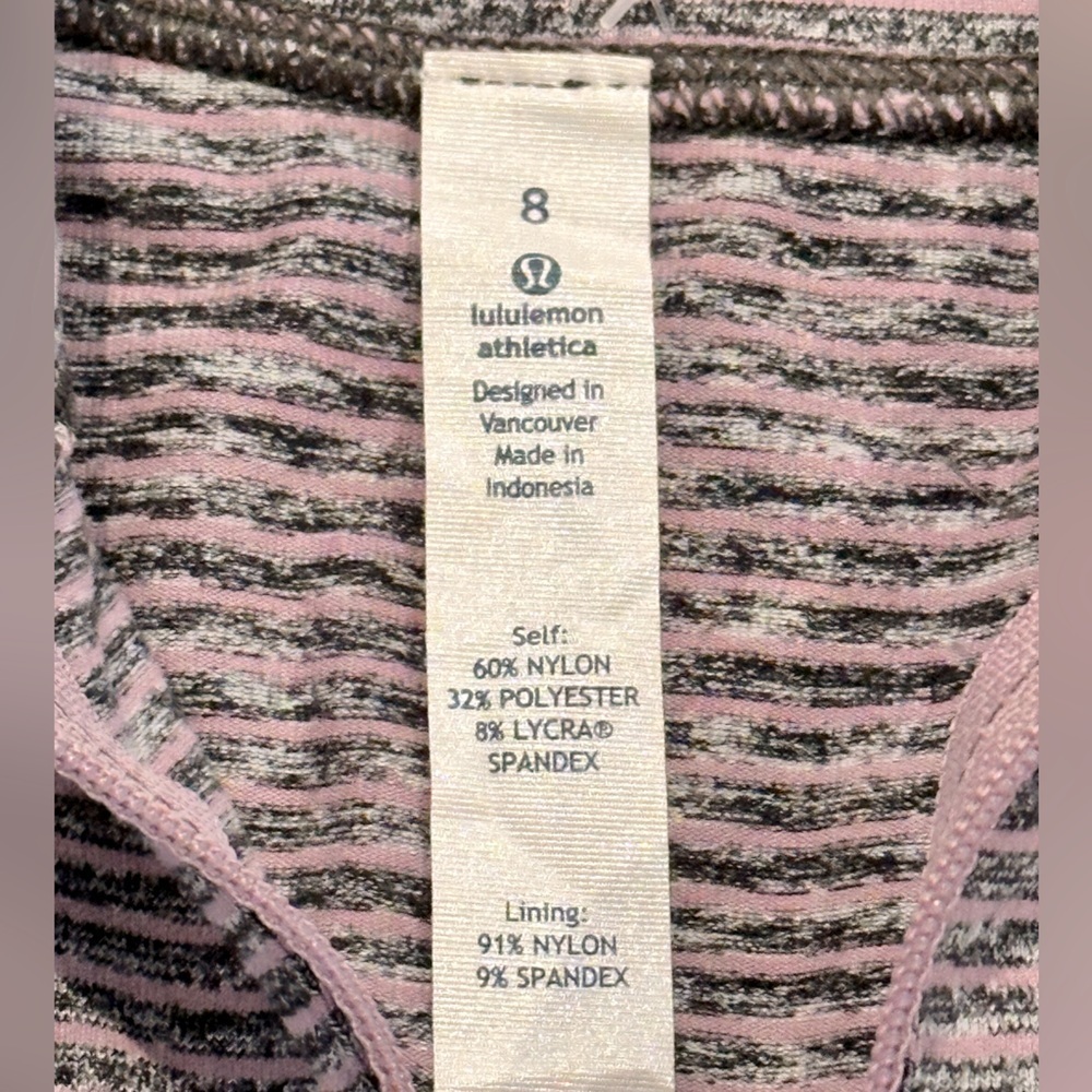 Lululemon Face Your Peace Pink and Gray Running Pullover Size 8 - Picture 11 of 11